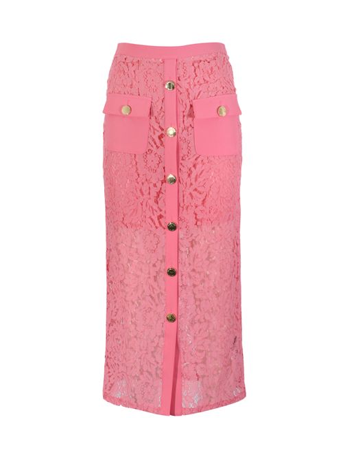 Gonna in pizzo con bottoni NO SECRETS | 261NS109FRAGOLA